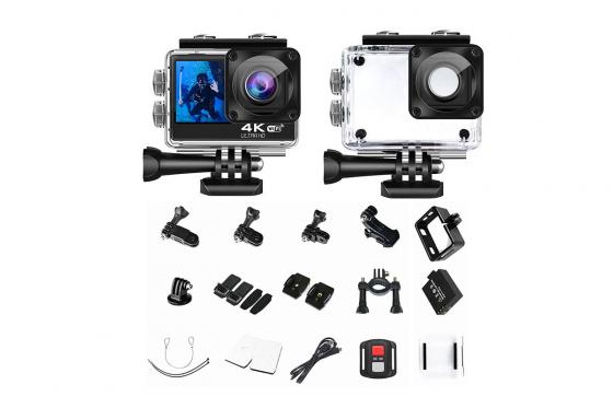 Caméra d'action 4K Ultra HD - Étanche et avec écran tactile 3 