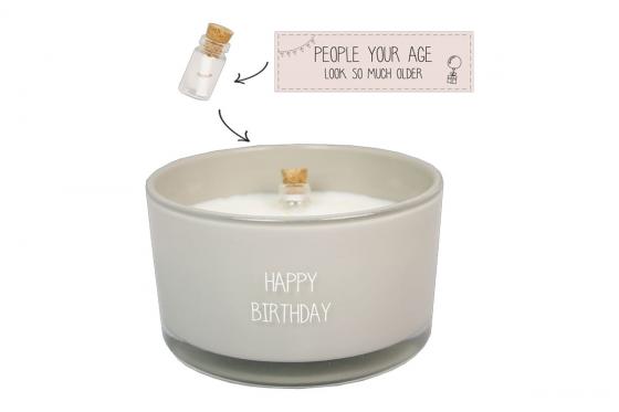 Message Kerze - Happy Birthday  