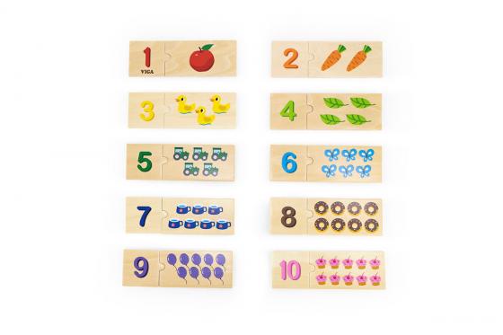 Puzzle à chiffres - en bois  