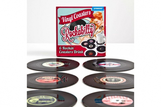 Glasuntersetzer Rockabilly - 6er Set 1 