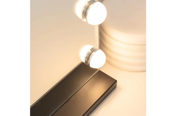 Grand miroir de maquillage noir - avec 15 LED incluses 4 