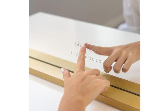 XL Schminkspiegel Gold  - inkl. 15 LEDs 3 