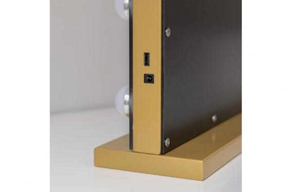 XL Schminkspiegel Gold  - inkl. 15 LEDs 5 