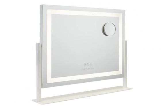 LED Schminkspiegel mit Lupe - 58 x 54 x 12 cm  