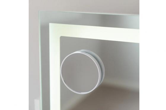 LED Schminkspiegel mit Lupe - 58 x 54 x 12 cm 6 