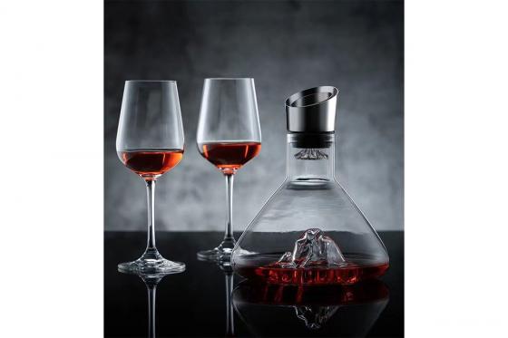 Glaskaraffen Set - edles Berg-Design  