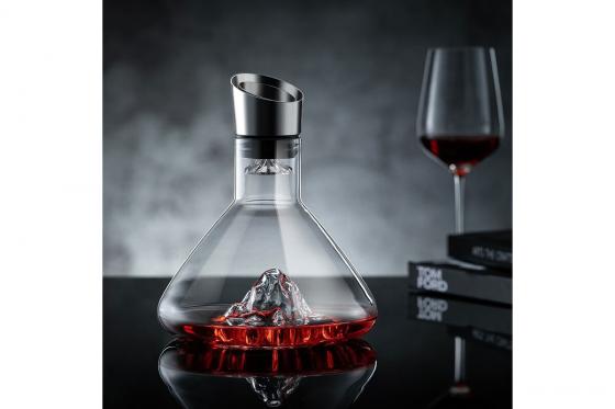 Glaskaraffen Set - edles Berg-Design 2 