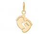 Collier personnalisé - pieds en or 