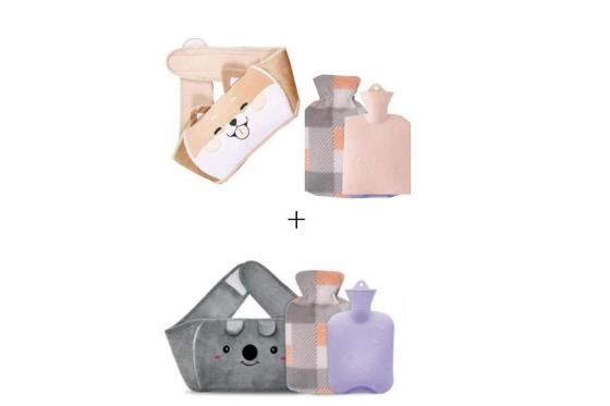 Wärmeflaschen Set Koala + Dog - mit Gürtel  