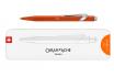 Caran d'Ache Kugelschreiber mit Notizbuch - mit Gravur, orange 2