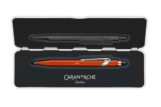 Stylo à bille Caran d'Ache avec carnet - gravé, orange 3 