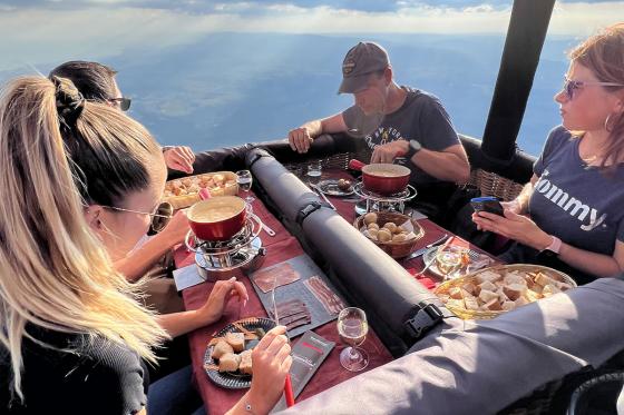 Montgolfière & fondue dans le ciel - Lausanne, Fribourg ou Berne pour 1 personne 2 