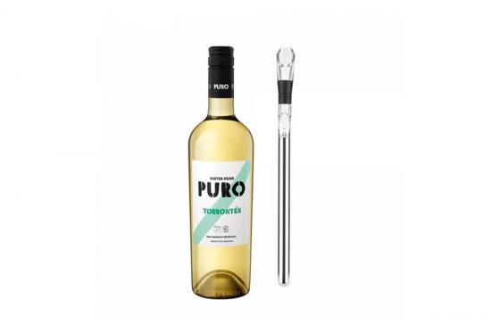Wein PURO Torrantés 75cl - mit Weinkühler mit 2in1-Funktion   