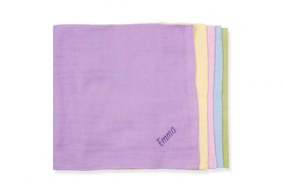 Nuscheli Geschenkrolle - 5 Stück - Pastell-Farben  