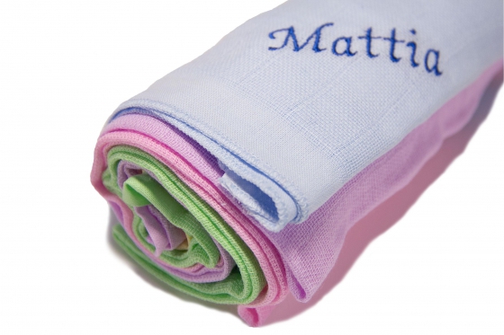 Nuscheli Geschenkrolle - 5 Stück - Pastell-Farben 4 