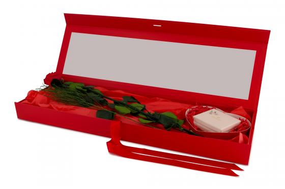 Geschenkset Purelei Ohrstecker Herz - mit Ewig blühender Rose 1 