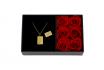 Personalisierbare Halskette gold - in Rosen Geschenkbox 