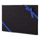 Geschenkbox schwarz, mit blauer Schleife - per A Post
