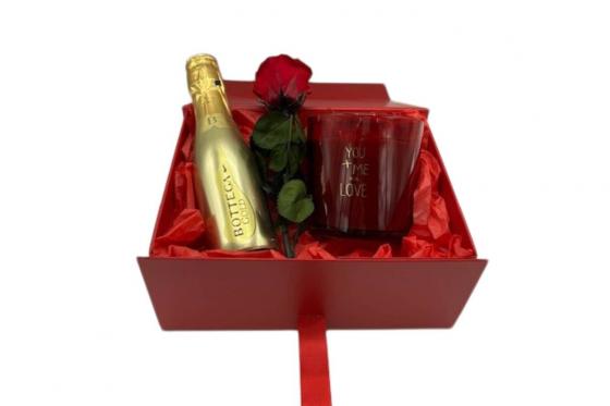 Geschenkset - Bottega Gold, Duftkerze, Rose 2 