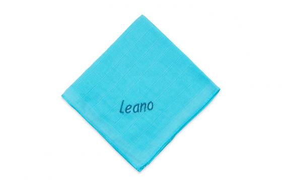 Nuscheli mit Namen - türkis  