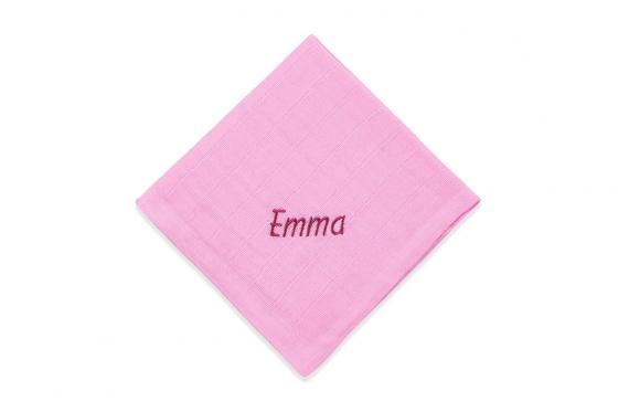 Nuscheli mit Namen - rosa  