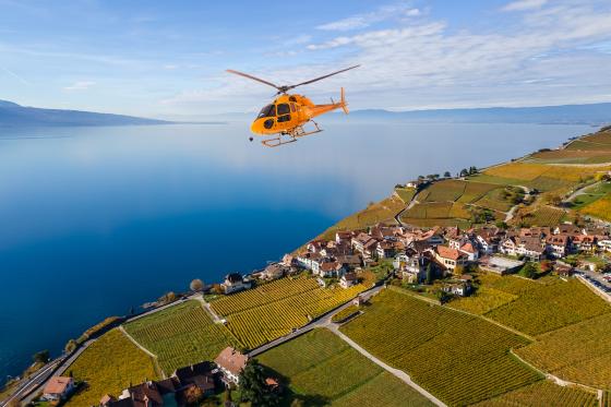 Héli-fondue sur le Lavaux - Vol de 25 min. en hélicoptère de Leysin et fondue pour 1 personne  