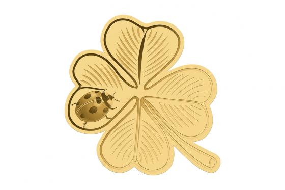 Goldmünze Kleeblatt - 999er Gold 2 