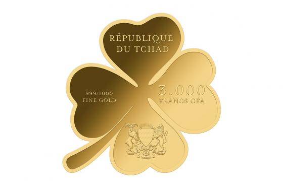 Goldmünze Kleeblatt - 999er Gold 3 