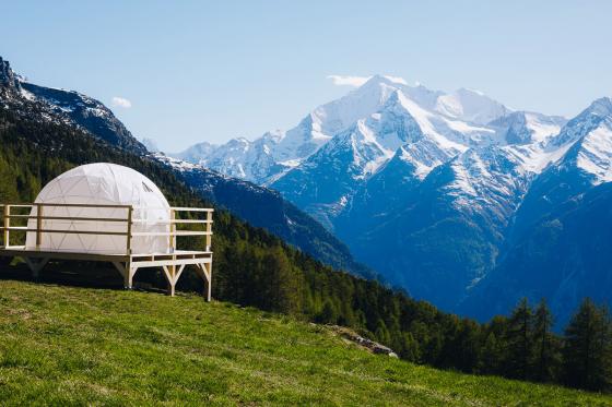 Bubble-Suite Übernachtung  - im Hannighüsli mit Bergfenster für 2 Personen 1 