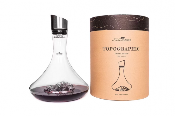 Karaffe Dekanter topografisch - Mont blanc  