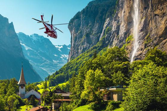 Jungfrau & Lauterbrunnen - 25-minütiger Helikopterflug ab Lauterbrunnen für 1 Person 2 