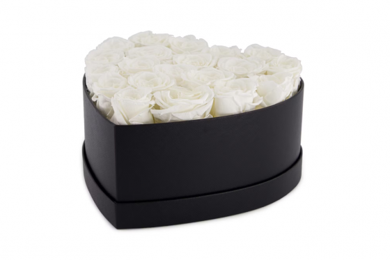 Flowerbox blanc - 20 roses éternelles  