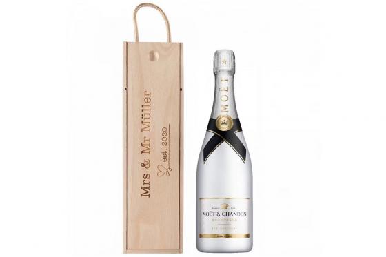 Champagnerkiste mit Gravur - Moët & Chandon Ice Impérial 75cl 1 