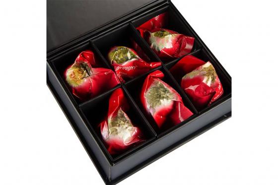 6er ErblühTee  - Weisser Tee in edler Magnetbox mit Silberprägung 3 