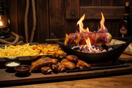 Blackrose Dinner für 2 - 1kg zartes Rindsfilet vom Piraten-Schiffsgrill  