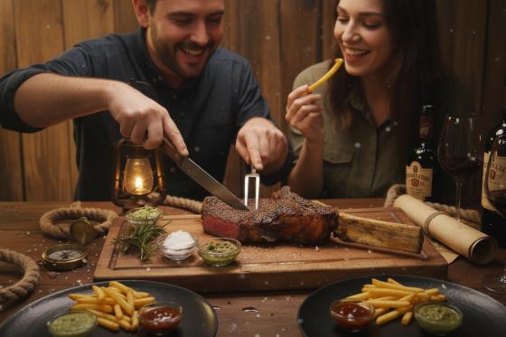 Tomahawk-Dinner für 2 - kulinarisches Piratendelikatessen vom Black Angus Beef 1 