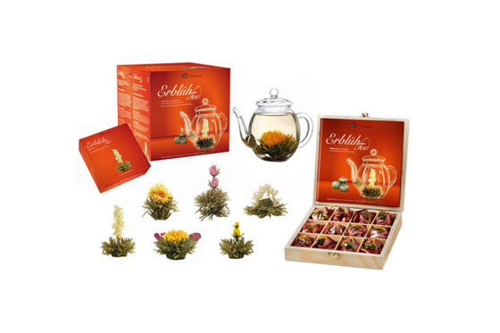 Coffret cadeau Creano ErblühTee - mélange avec théière et thé  