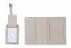 Set de voyage personnalisable, gris - étui pour passeport, étiquette de bagage et organisateur de valise 2