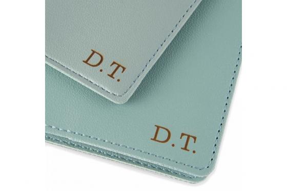 Set de voyage personnalisable - étui pour passeport, étiquette de bagage et organisateur de valise, bleu 3 