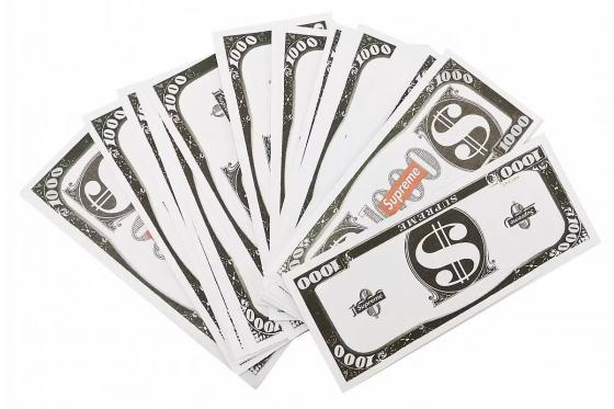 Pistolet à argent Supreme - avec billets factices 2 