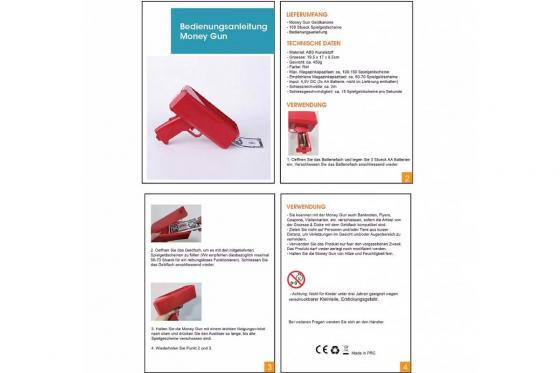 Pistolet à argent Supreme - avec billets factices 3 