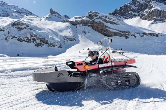 Snowmobile & Fondue für 1 - 30min Schneeaction auf dem Titlis in Engelberg 1 