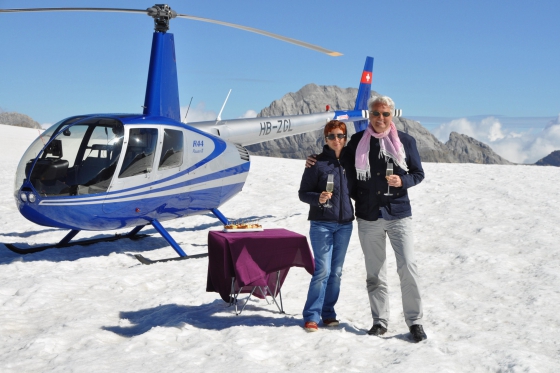 Glarner Alpen Helikopterflug - mit Gletscherlandung und Apéro | für 2 Personen  