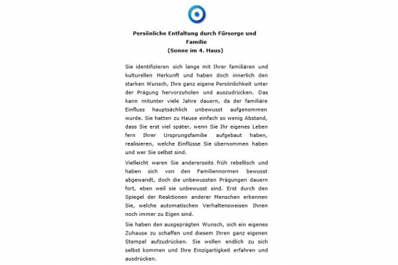 Persönlichkeit - Personalisiertes Horoskop 2 