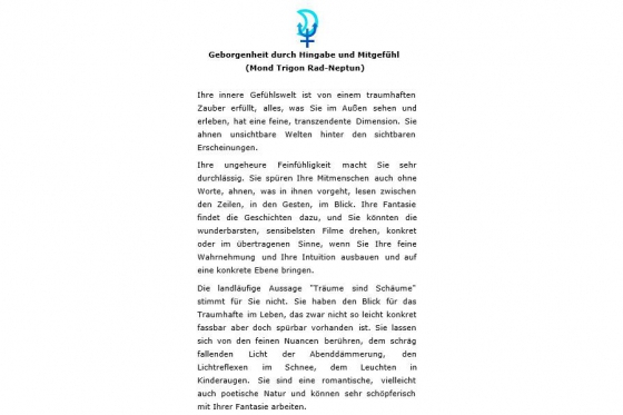 Persönlichkeit - Personalisiertes Horoskop 4 