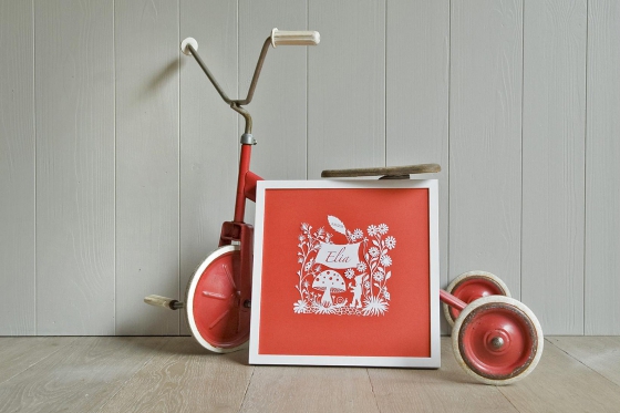 Wandbild Marienkäfer - Name & Geburtstag 1 