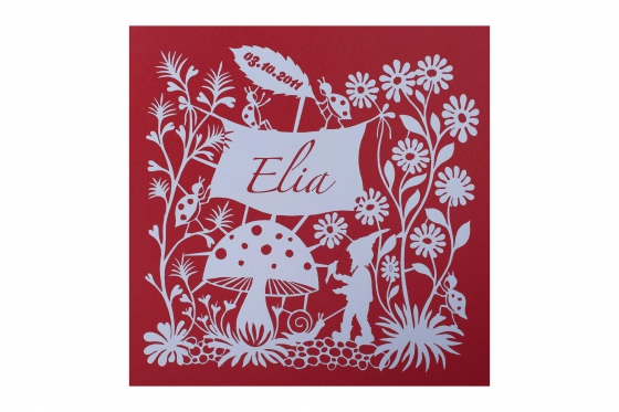 Wandbild Marienkäfer - Name & Geburtstag 2 