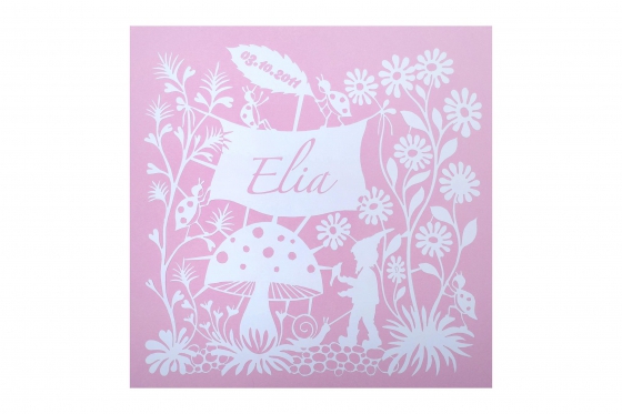 Wandbild Marienkäfer - Name & Geburtstag 4 