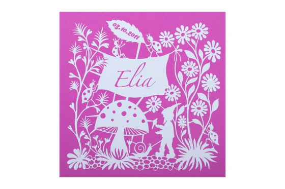 Wandbild Marienkäfer - Name & Geburtstag 5 