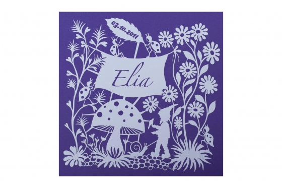 Wandbild Marienkäfer - Name & Geburtstag 6 